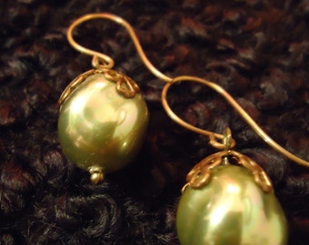 RESERVED Angie Boho Vintage Inspired Sweet Pea Green, Boho Enchanted Garden Bridal Earrings