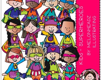 Superheroes clip art - Kids