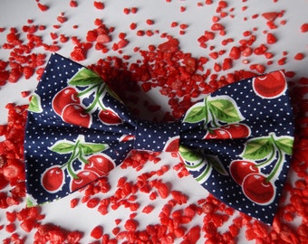 Cherries hair bow Handmade Hair Accessory, barrette, fruit, picnic