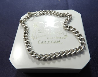 Vintage chunky sterling silver bracelet - 925 - sterling silver - 7" - Full UK Hallmark - j