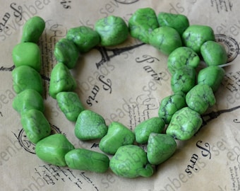 Charm green turquoise nugget stone beads,Turquoise Nugget Free Turquoise Gemstone Beads loose strands