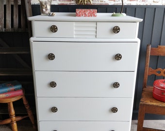 Vintage chest of drawers, Dresser, Bedroom furniture, Painted chest of drawers, Chest of drawers,