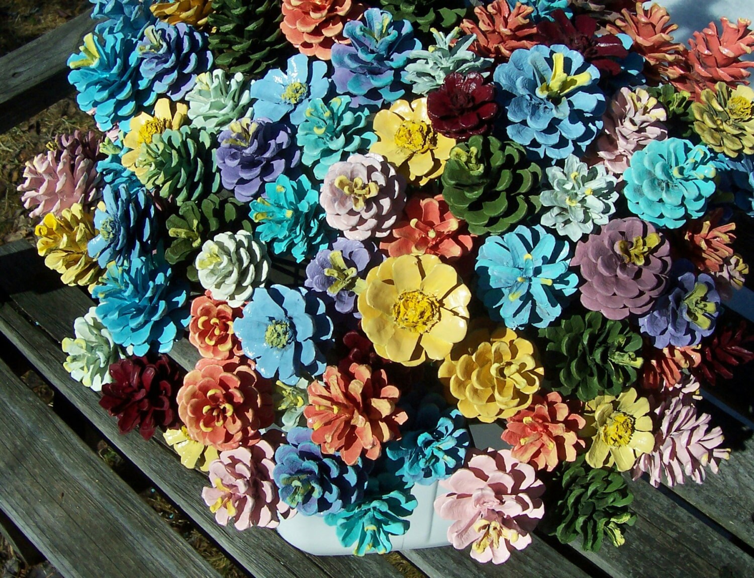 Pine Cone Flowers Painted Pine Cones On 12 Inch Wood Stems   Il Fullxfull.985011685 Fgw0 