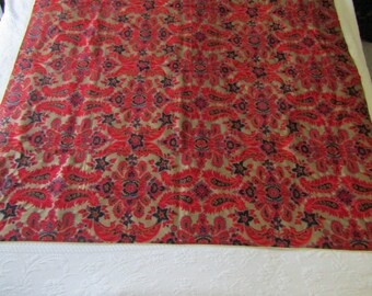 Vintage Tablecloth 1970's Bold Retro Colors and Pattern SALE