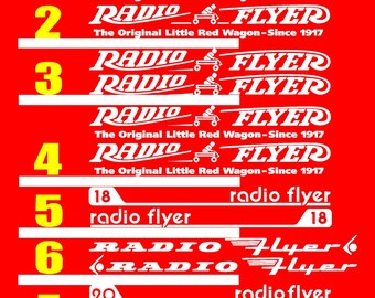 1 Pair Brand New Radio Flyer Wagon High Quality Reproduction Decals/Stickers.
