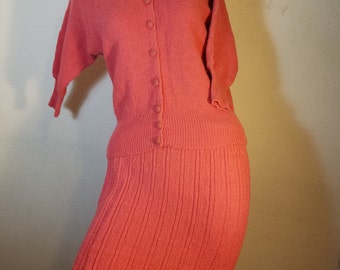 FREE SHIPPING 1940 wool Knit Suit