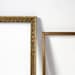 2 Antique Gold Picture Frames, One with Chain Motif, One with Simple Ribbed Lines, Both with Narrow Face, Both Ready to Use, c.1900