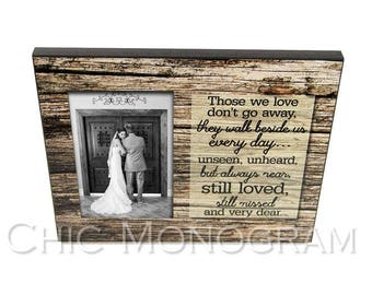 Custom Photo Frame, Sympathy Gift, Condolence Gift, Father and Daughter Quote, Personalized Rustic Wood Look Custom Designed 8 x 10 w/ 4 x 6