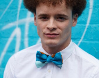 Fuva African Print Bowtie & Pocket Square Set