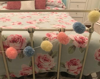 Handmade pom pom garland