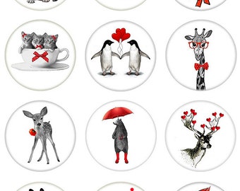 For The Love of Animals in a Circle - Ceramic Waterslide Decal - Enamel Decal - Fusible Decal - 89278