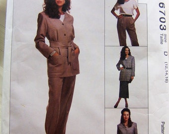 McCalls 6703 uncut suit size 12, 14 and 16