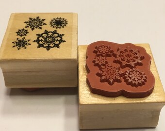Snowflakes rubber stamp, 25 mm (BR88)