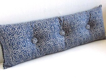 PRIYA BLUE 11x36 Bolster/lumbar pillow available in many of our fabrics