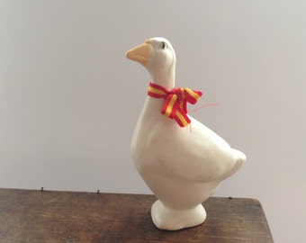 Vintage Hoganas ceramic goose figurine Ceramic Goose Swedish vintage ceramic Easter ceramic goose