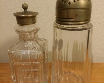 EPNS Pepper Shaker in Vintage Glass