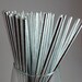Silver Metallic Paper Party Straws-Wedding-Baby Shower-Bridal Shower-Valentines-Anniversary-Biodegradable-Cake Pop Straws-25th Anniversary