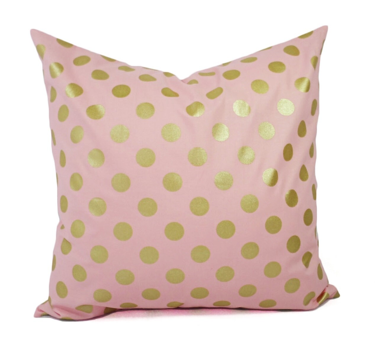 Two Metallic Gold Pillow Covers Pink and Gold Pillow Cover