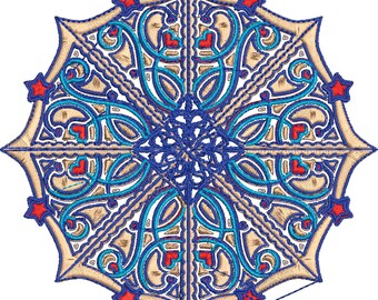 KH606 Blue Phoenix Embroidery Tee