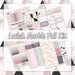 Lavish Marble - No White Space Weekly Decorative Kit - Summer, May, Watercolor Florals, Marble, Glitter - 6 sticker sheets, Perfect for ECLP