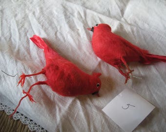 vintage spun cotton red birds 2
