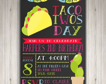 Taco Twosday Birthday Invitations 7