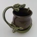 LEFT Handed Dragon Mug - Renn faire gift - game of thrones - larp sca D&D - beer mug - Father gift - handmade ceramic mug - unique gift -