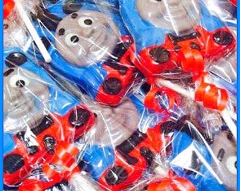 12 Train Tank Engine Chocolate Candy Lollipops (Birthday party favors, train party favors, train candy table, happy train, choo choo train)