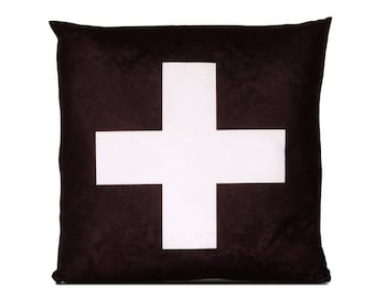 Decorative pillow Cross black