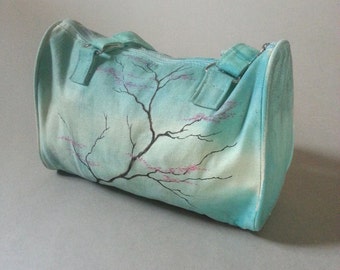 Wayward blossoms, hand-drawn handbag