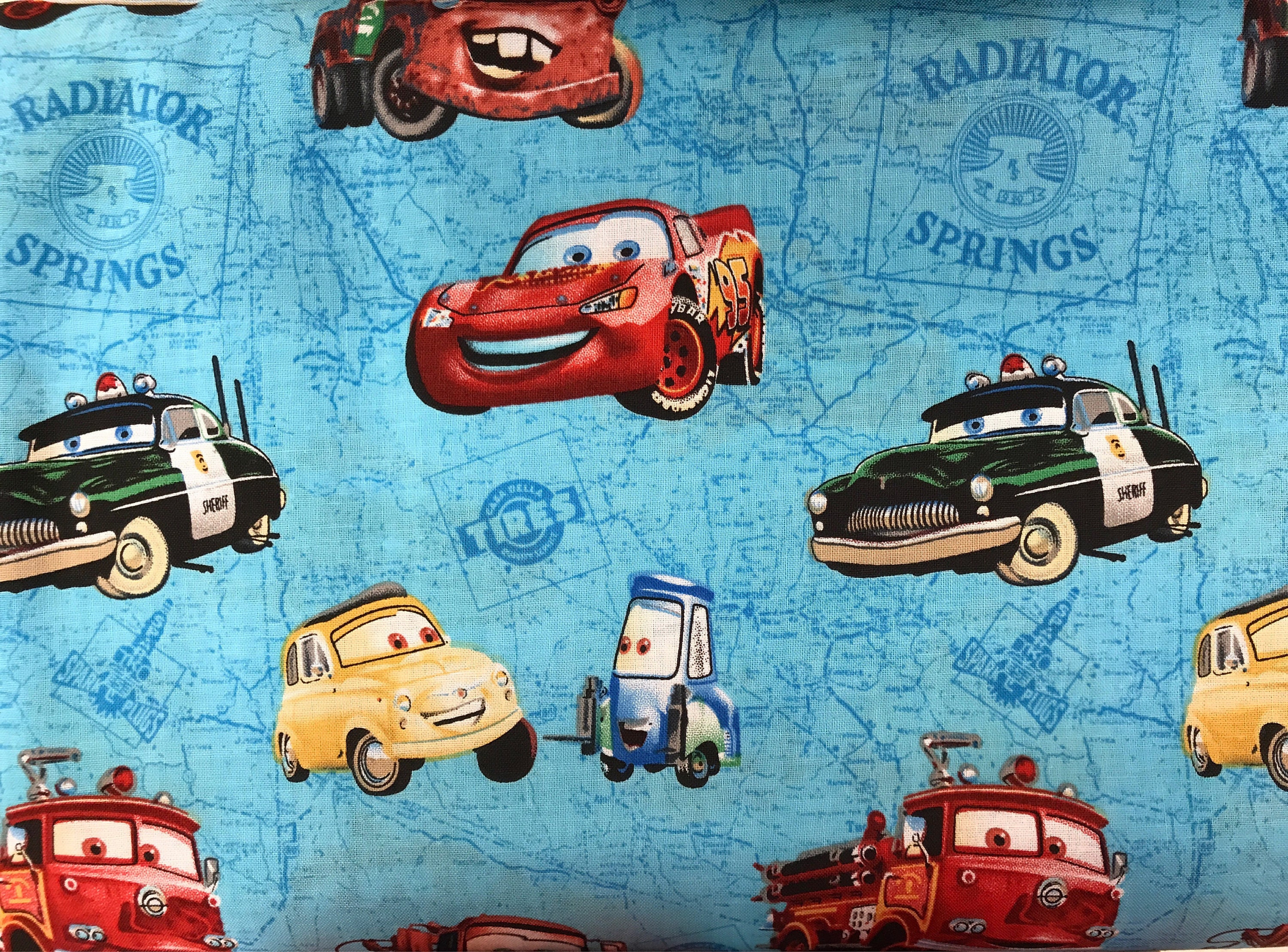 Disney Pixar Cars Lightning McQueen Fabric Disney fabric