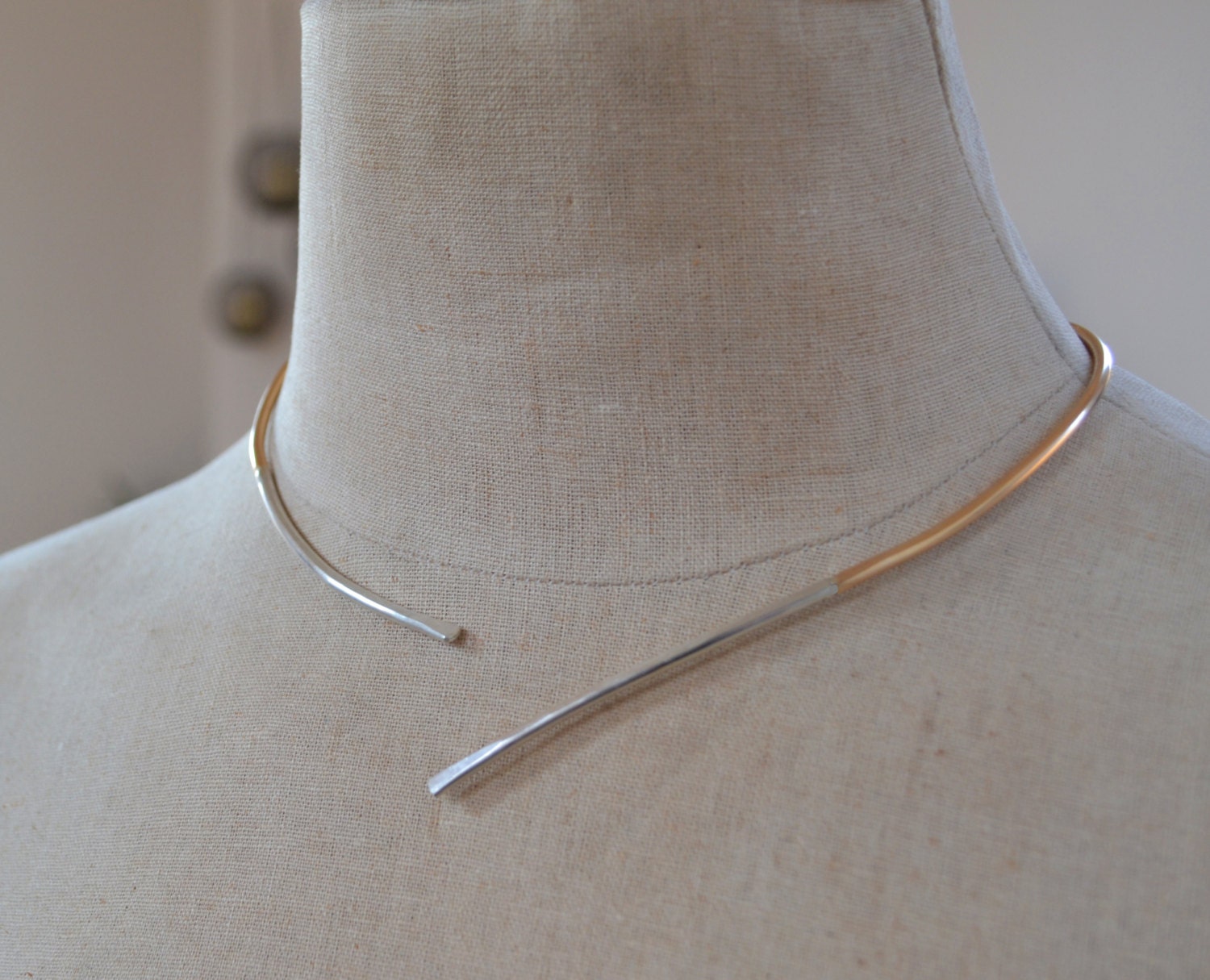 Rattlesnake Open Choker Necklace Gold Choker Gold Collar