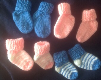 Hand Knit Baby Socks Etsy