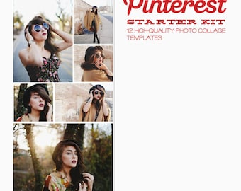 Pinterest Starter Kit, plantillas de tablero Blog - conjunto de 12 plantillas para fotógrafos