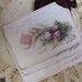 Vintage Shabby French Cottage Nest Post Card Hang / Gift Tags