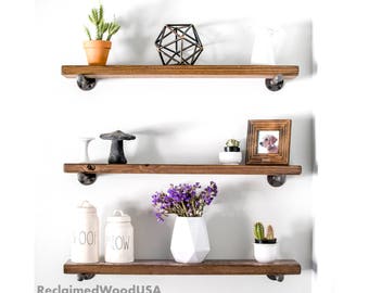 Floating shelves, Industrial Shelf, Modern, Barn, , floating shelf, Reclaimed wood shelves, Pipe shelf, Rustic shelf, Shelf
