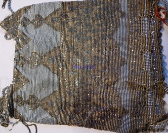 antique french steel cut beads / bag