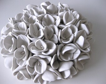 Hydrangea Clay Wall Flower Sculpture