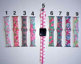 Lilly Pulitzer Inspired Personalized Apple Watch Bands