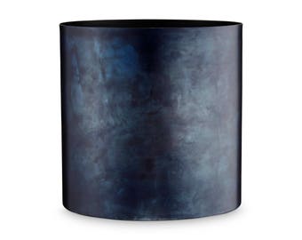 Blue Metal Flower Pot by H. Skjalm P. - 10 cm, 14 cm, 18 cm
