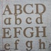 2" tall SERIF uppercase, lowercase or numbers chipboard alphabet die cuts