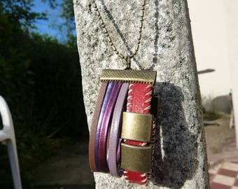 Door key and faux leather
