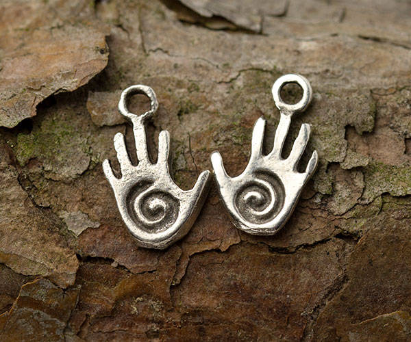 6 Small Hand Charms Healing Hand Charms Spiritual Charms