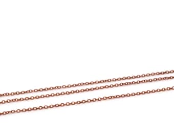 Copper plated brass antique 2.5 x 1.5 mm