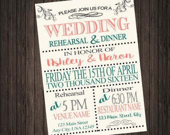 Rehearsal Dinner Invitation