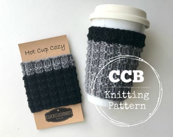Cass Coffee Cozy / Cup Sleeve PATTERN - 2 Sizes