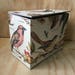 greeting card organizer. vintage inspired. greeting card box. vintage birds.