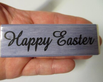 Happy Easter Rubber Stamp-Easter Stamps-Cursive Happy Easter Stamp