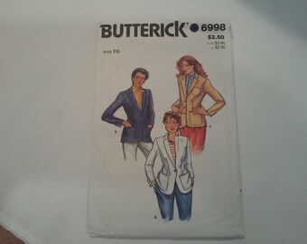 6998 Butterick Misses Blazer Sewing Pattern P69