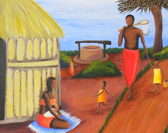 High Quality Giclee African Art print